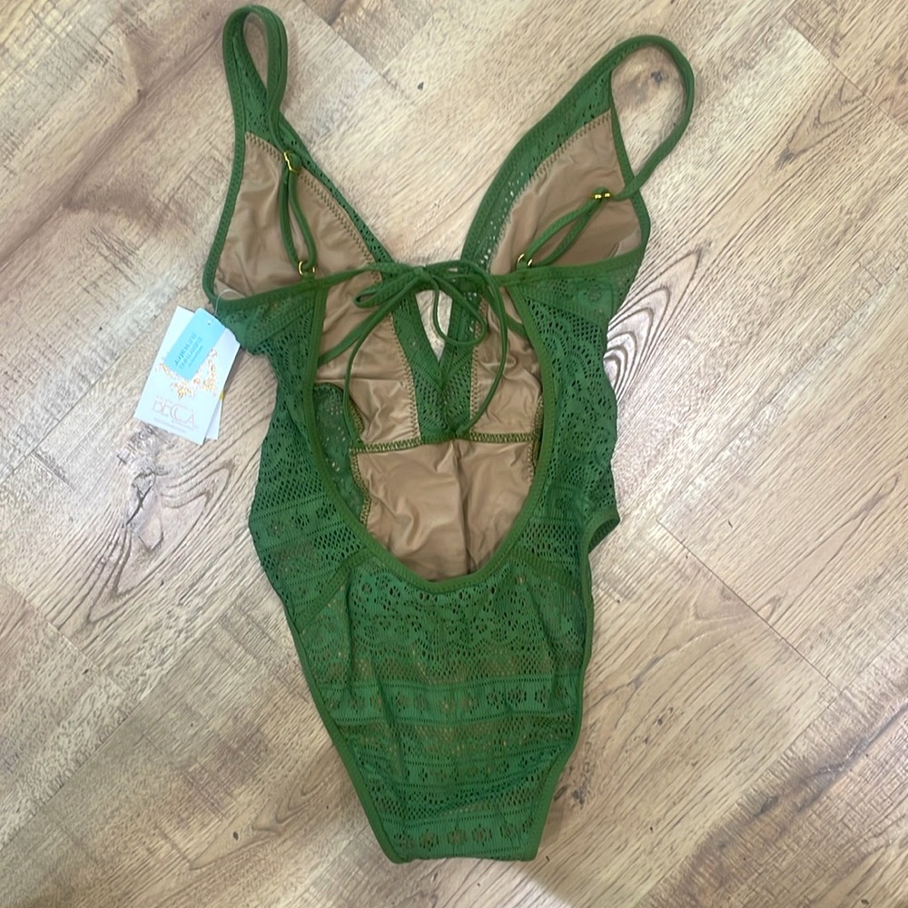 BECCA | Show & Tell Plunge One-Piece Swimsuit | Size: Medium | Green | NWT - Picture 5 of 7